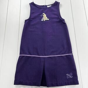 Disney Store Winnie the Pooh & Piglet Vintage Purple Dress Size 7-8